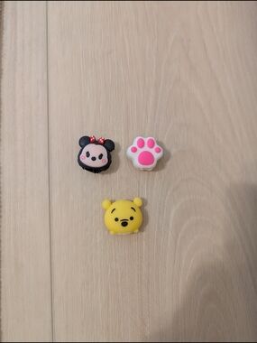 Cute Yellow Bear & Pink Paw Phone Cable Protectors (Set of 3)